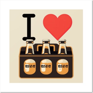 I Heart Beer Posters and Art